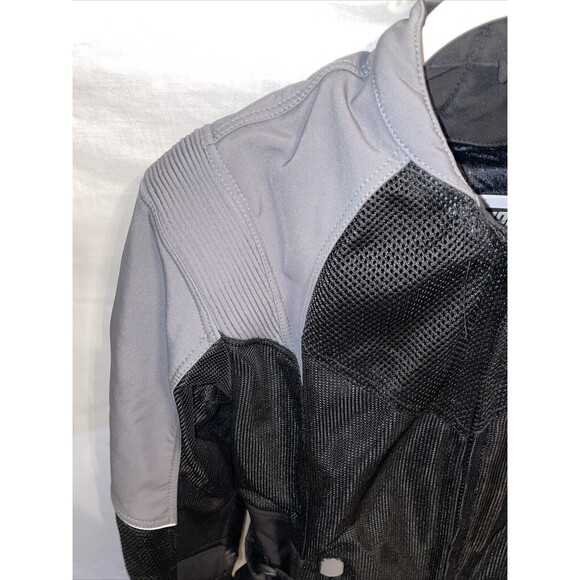 Speed & Strength Women’s Armored Motorcycle Jacket Size Medium Black Silver Zip - Picture 6 of 12